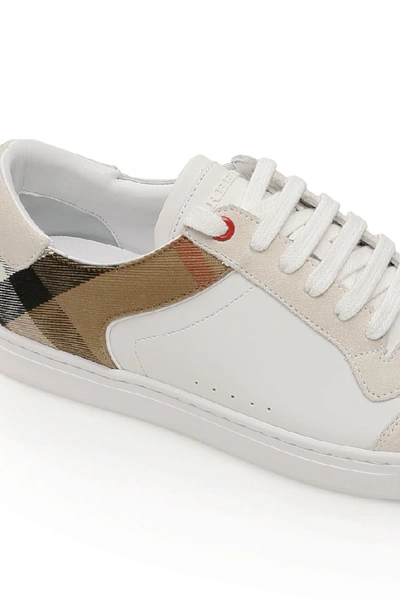 Shop Burberry House Check Trim Sneakers In Multi