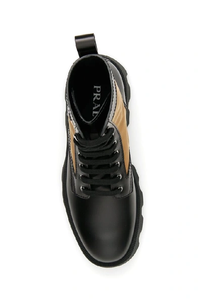 Shop Prada Panelled Lace In Black