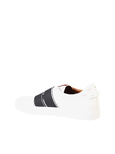 Shop Givenchy Logo Band Sneakers In White