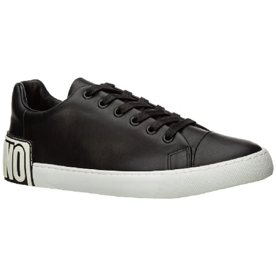 Shop Moschino Logo Panelled Sneakers In Black