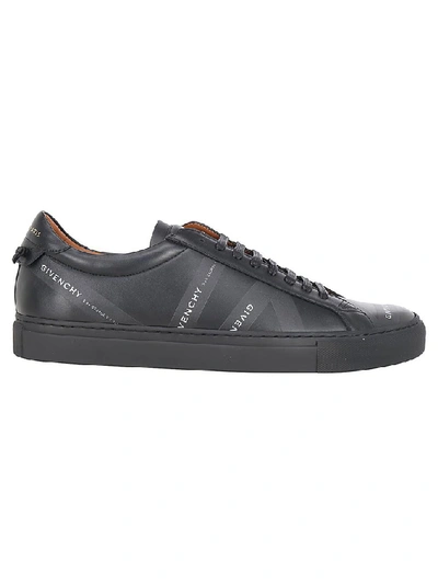 Shop Givenchy Logo Sneakers In Black