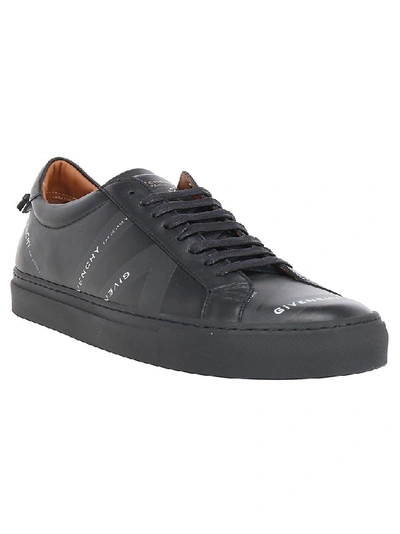 Shop Givenchy Logo Sneakers In Black