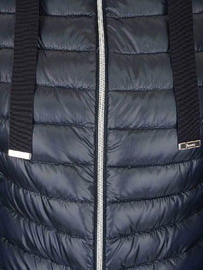 Shop Herno Zipped Down Jacket In Blue