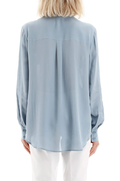 Shop Pinko Button Up Shirt In Blue