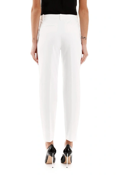 Shop Pinko Slim Fit Pants In White