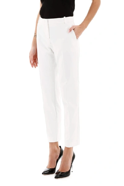 Shop Pinko Slim Fit Pants In White