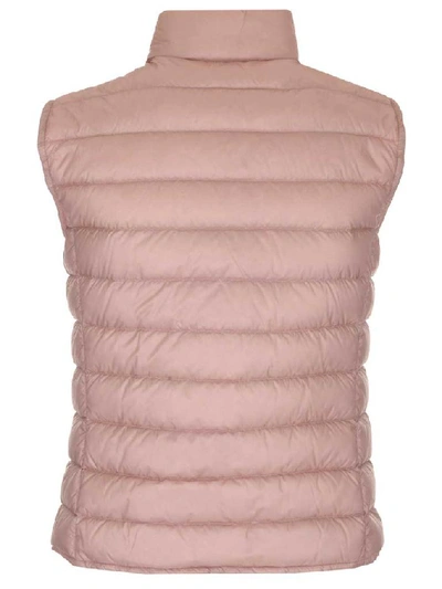 Shop Moncler Padded Down Gilet In Pink