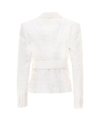 Shop Zimmermann Super Eight Lace Jacket In White