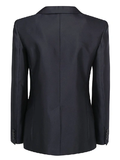Shop Givenchy Double Breasted Blazer In Blue