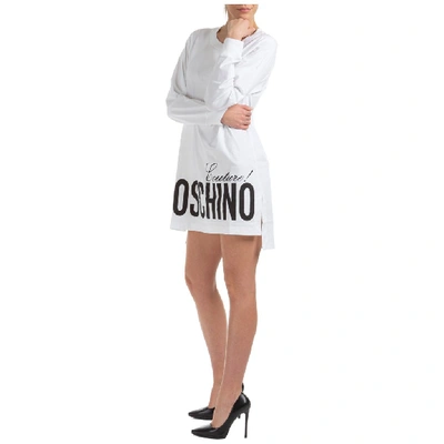 Shop Moschino Couture Sweatshirt Dress In White