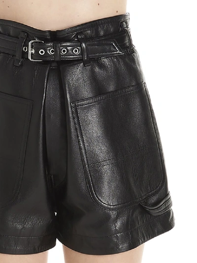 Shop Isabel Marant Belted Shorts In Black