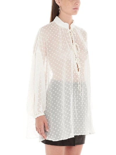 Shop Iro Dotted Blouse In White