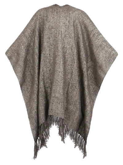 Shop Brunello Cucinelli Metallic Poncho In Gold