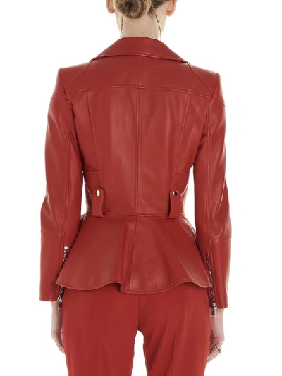 Shop Alexander Mcqueen Biker Jacket In Red