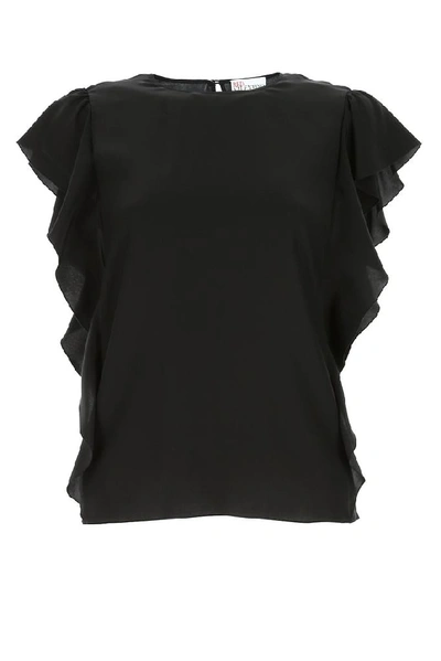 Shop Red Valentino Ruffled Top In 0no