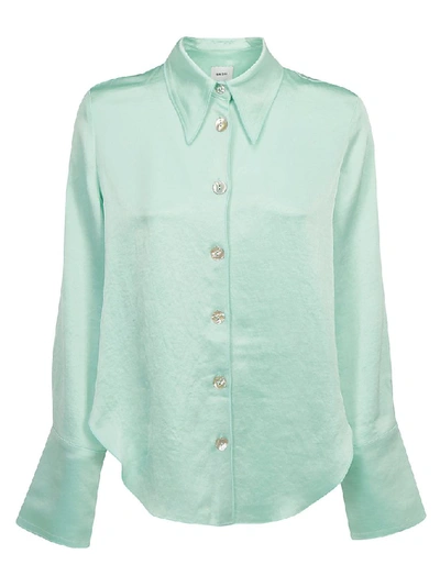 Shop Nanushka Button Up Shirt In Green