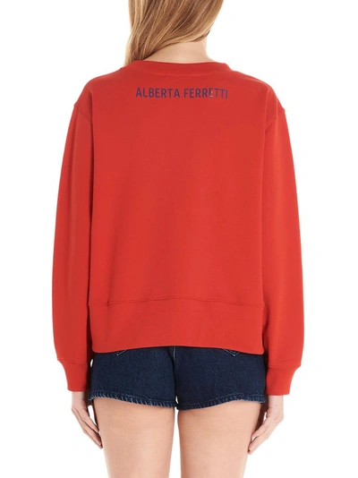 Shop Alberta Ferretti Printed Sweatshirt In Red