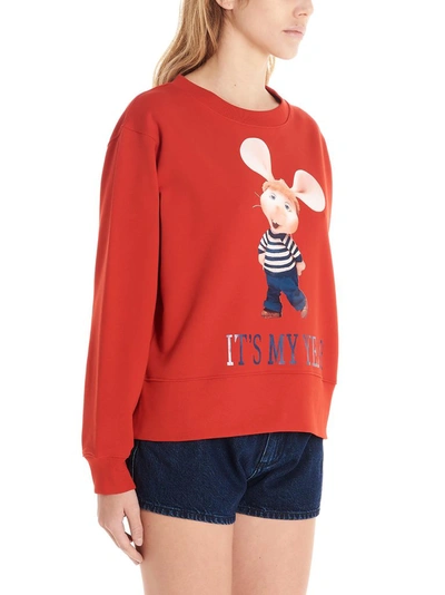 Shop Alberta Ferretti Printed Sweatshirt In Red