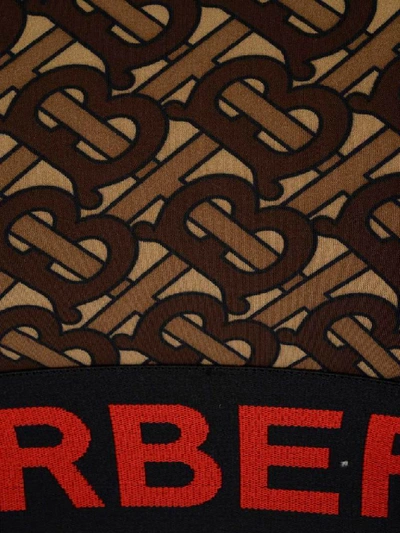 Shop Burberry Monogram Printed Sports Bra In Brown