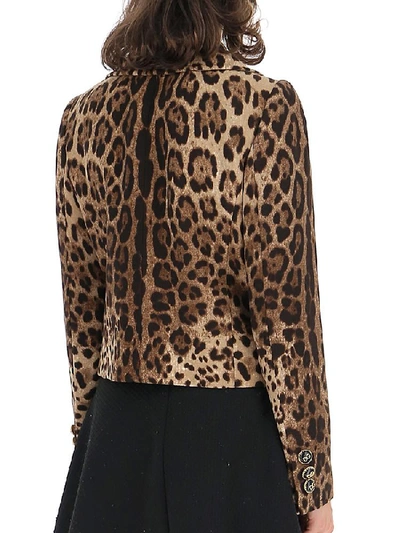 Shop Dolce & Gabbana Leopard Print Jacket In Multi