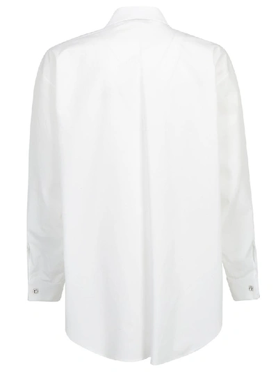 Shop Givenchy Long Sleeved Buttoned Shirt In White