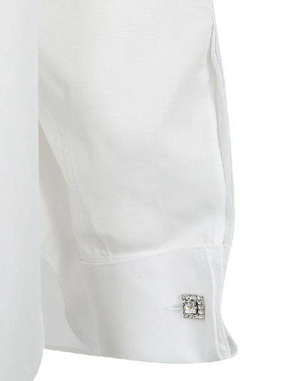 Shop Givenchy Long Sleeved Buttoned Shirt In White