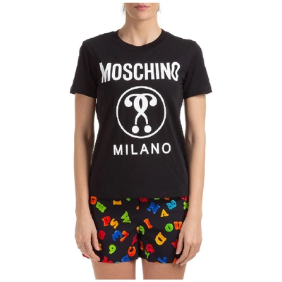 Shop Moschino Graphic Printed T In Black