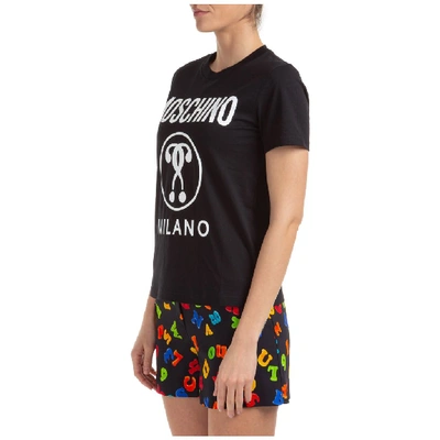 Shop Moschino Graphic Printed T In Black