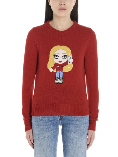 Shop Chiara Ferragni Chiara Motif Sweater In Red