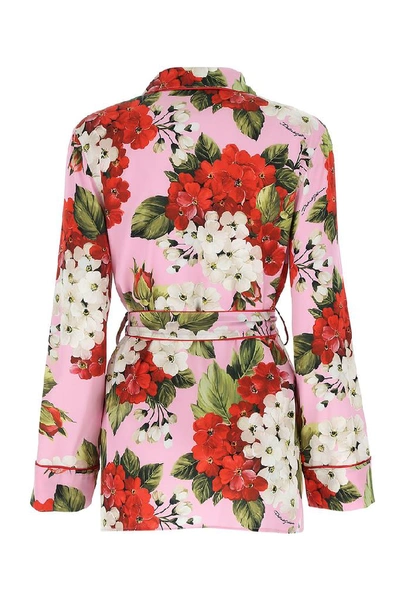 Shop Dolce & Gabbana Floral Print Tie In Multi