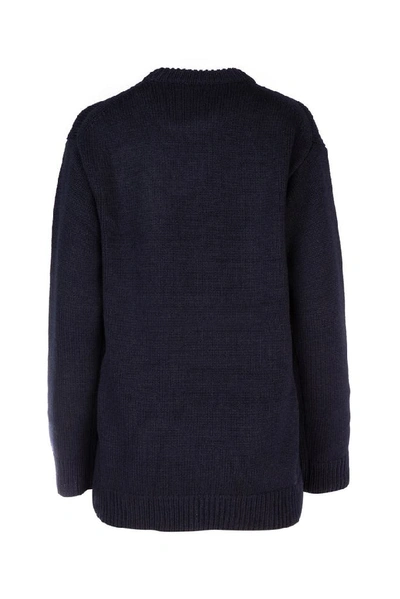 Shop The Row Oversized Sweater In Navy