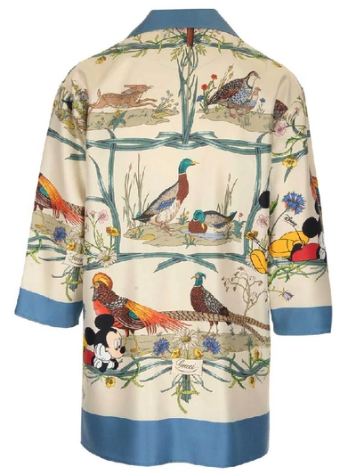 Shop Gucci X Disney Mickey Mouse Print Shirt In Multi