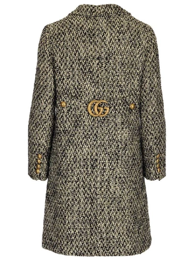 Shop Gucci Gg Tweed Coat In Multi