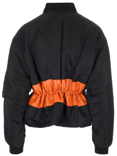 Shop Givenchy Contrast Bomber Jacket In Black