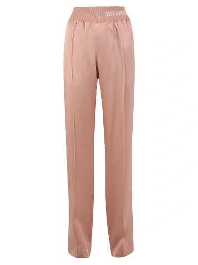 Shop Moncler Logo Waistband Trousers In Pink