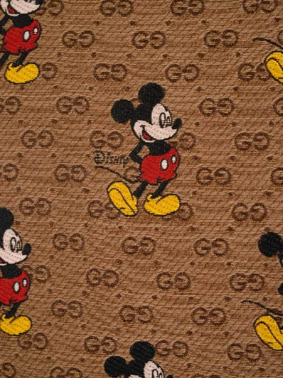 Shop Gucci X Disney Gg Mickey Mouse Skirt In Brown