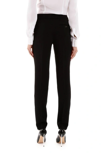 Shop Moschino Tailored Trousers In Black