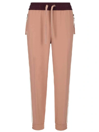 Shop Moncler Side Stripe Track Pants In Pink