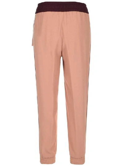 Shop Moncler Side Stripe Track Pants In Pink