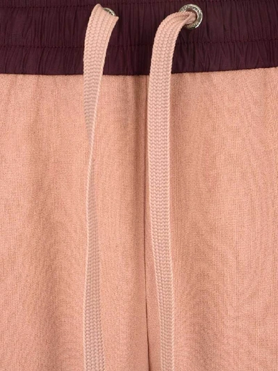 Shop Moncler Side Stripe Track Pants In Pink