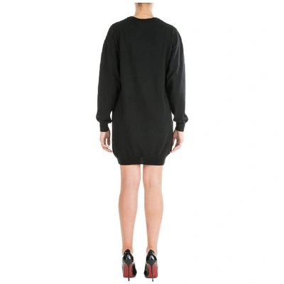 Shop Moschino Couture Print Sweatshirt Dress In Black