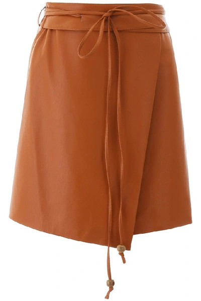 Shop Nanushka Sekoya Skirt In Orange