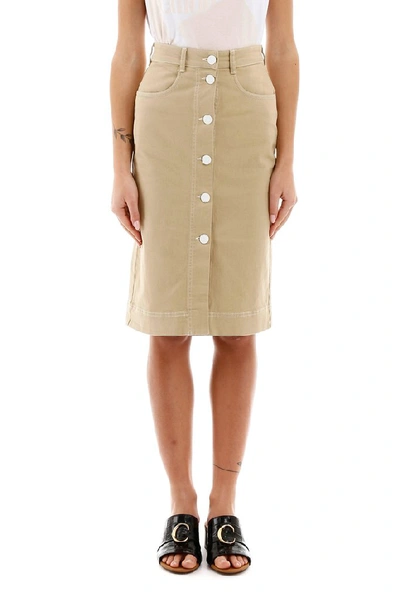 Shop See By Chloé Button In Beige
