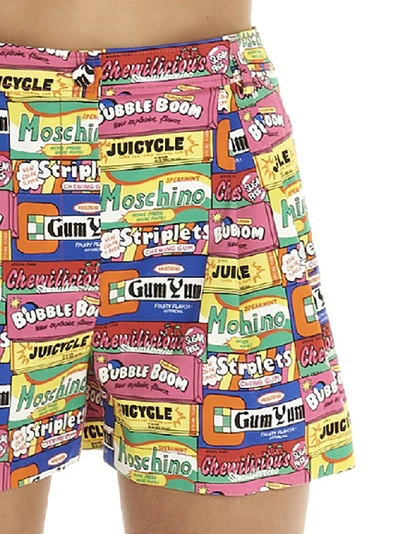 Shop Moschino Bubble Gum Printed Shorts In Multi