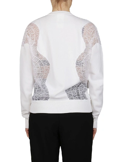 Shop Givenchy Lace Panels Sweater In White