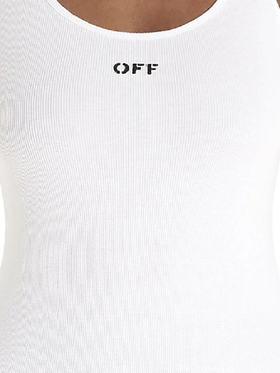 Shop Off-white Logo Print Tank Top