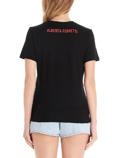 Shop Alberta Ferretti Printed T In Black