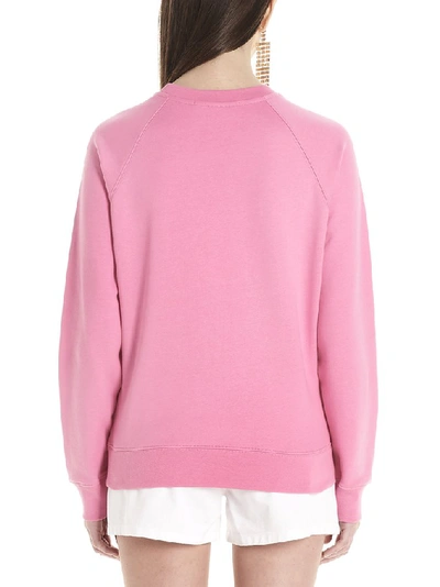 Shop Msgm Logo Printed Sweatshirt In Pink