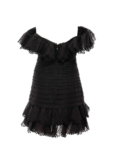 Shop Zimmermann Halterneck Dress In Black