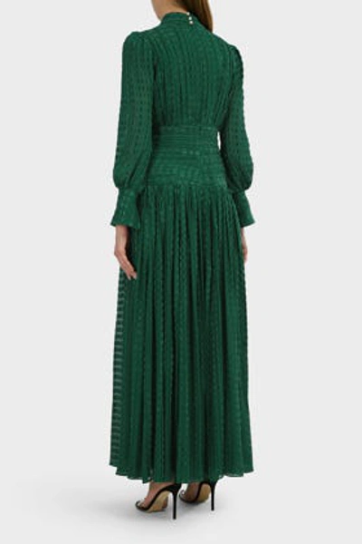 Shop Thurley Design Luna Bell High-neck Gown In Green